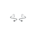 Cute Heart Shaped Earings 18K Gold Plated 925 Sterling Silver Studs Earrings Fashion Jewelry for Women