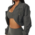 Long-sleeved Quick-drying Sports Jacket Women's Fitness Wear Casual Jacket Tight Yoga Top