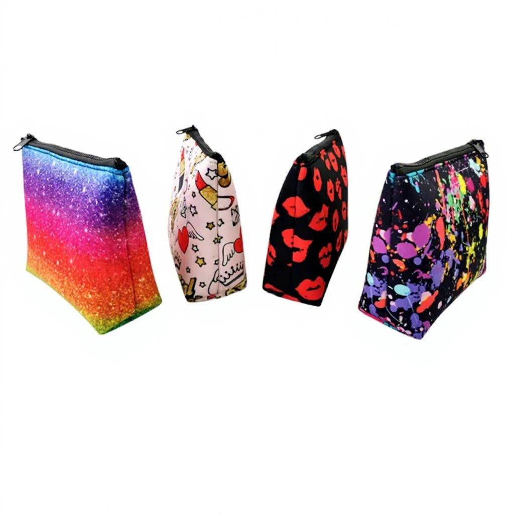 Factory Custom Printed Eco-Friendly Durable Large Waterproof Ladies Handbags Cosmetic Makeup Pouch Clutch Purses Women Bags
