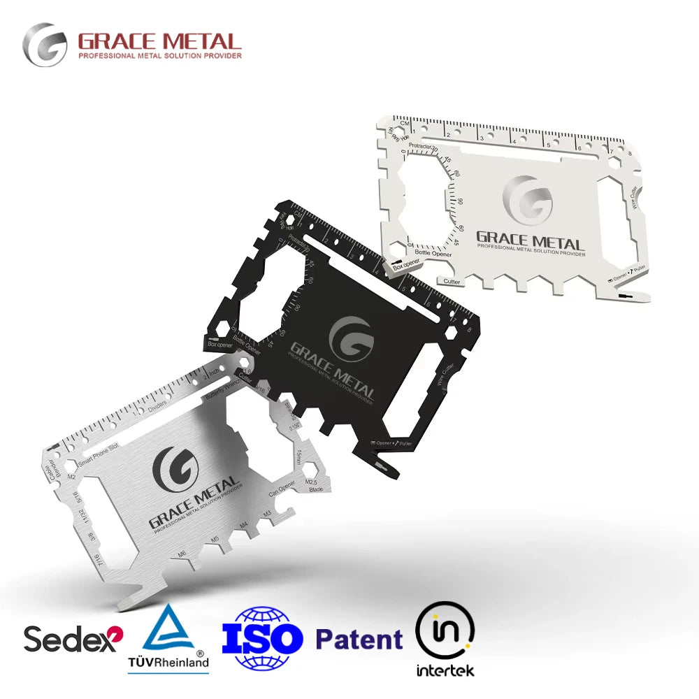 Mini Gifts Stainless Steel 46 in 1 Multi Function Custom Logo Multi Tool Card Wallet Multitool Custom Card Tool
