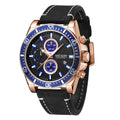 MEGIR 2132 Casual Sport Watch for Men Luxury Blue Leather Men Watches Clock Fashion Chronograph Wristwatch Custom LOGO