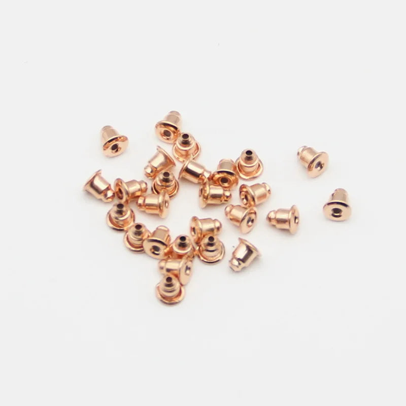 Gold Plated Steel Bullet Clutch Earring Safety Backs Hook Earring DIY Earring Stopper Jewelry Accessories Jewelry Fitting