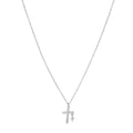 Wish Jewelry Custom Fashion Simple 925 Silver Sterling Necklace Cz Pave Cross Pendant for Women