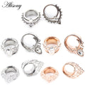Wholesale Stainless Steel Leaf Snails Water Drop Zirconia Ear Tunnels Plugs Expander Stretcher Gauges Body Piercing Jewelry