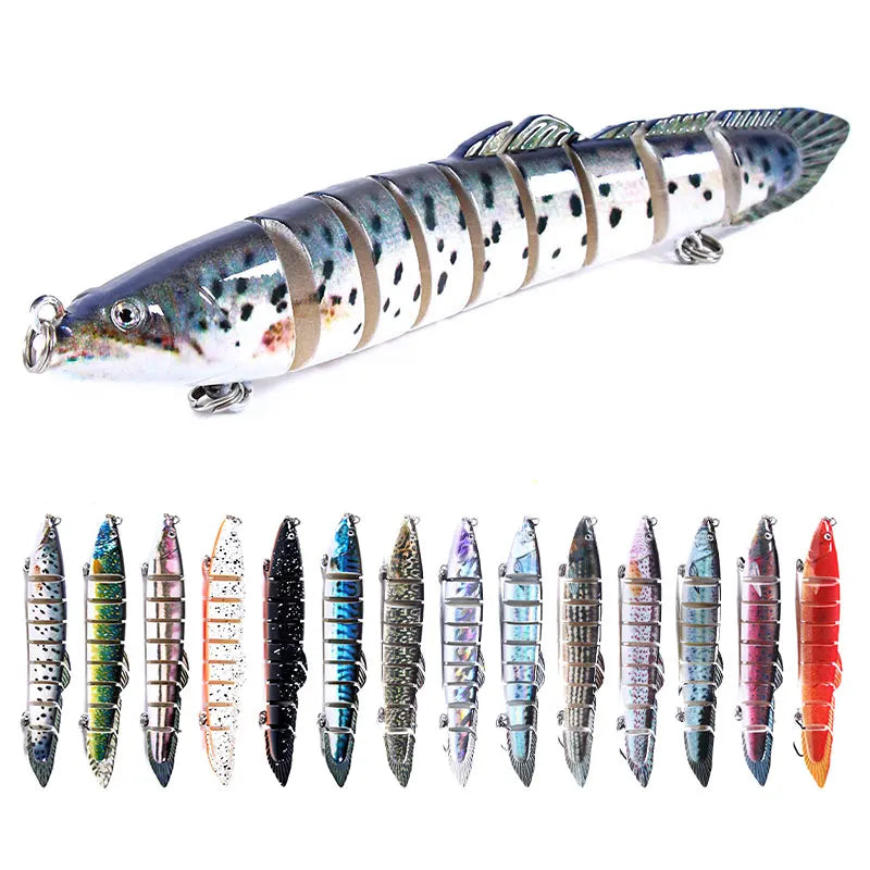 HENGJIA Lifelike Bionic Multi-jointed Fishing Lure 14CM-21.4G New Style Bait with 12 Different Colors