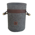 YUJIN Round Felt Firewood Storage Bag with Wood Handle