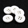 Wholesale 4-holes Customized Resin Sewing Shirt Buttons White Color Recycled Plastic Buttons for Clothes Jackets Coats Workwear