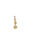 INS Fashion Women's Full Rhinestone Round Pendant Drop Earrings with Long Tassel Elegant Round Pendant Drop Earrings