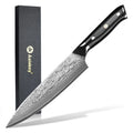 Guangdong Cooking Accessories Carbon Steel Juego De Pros Kitchen Knives 8 Inch Damascus Steel Chef Knife G10 Handle Eco-Friendly