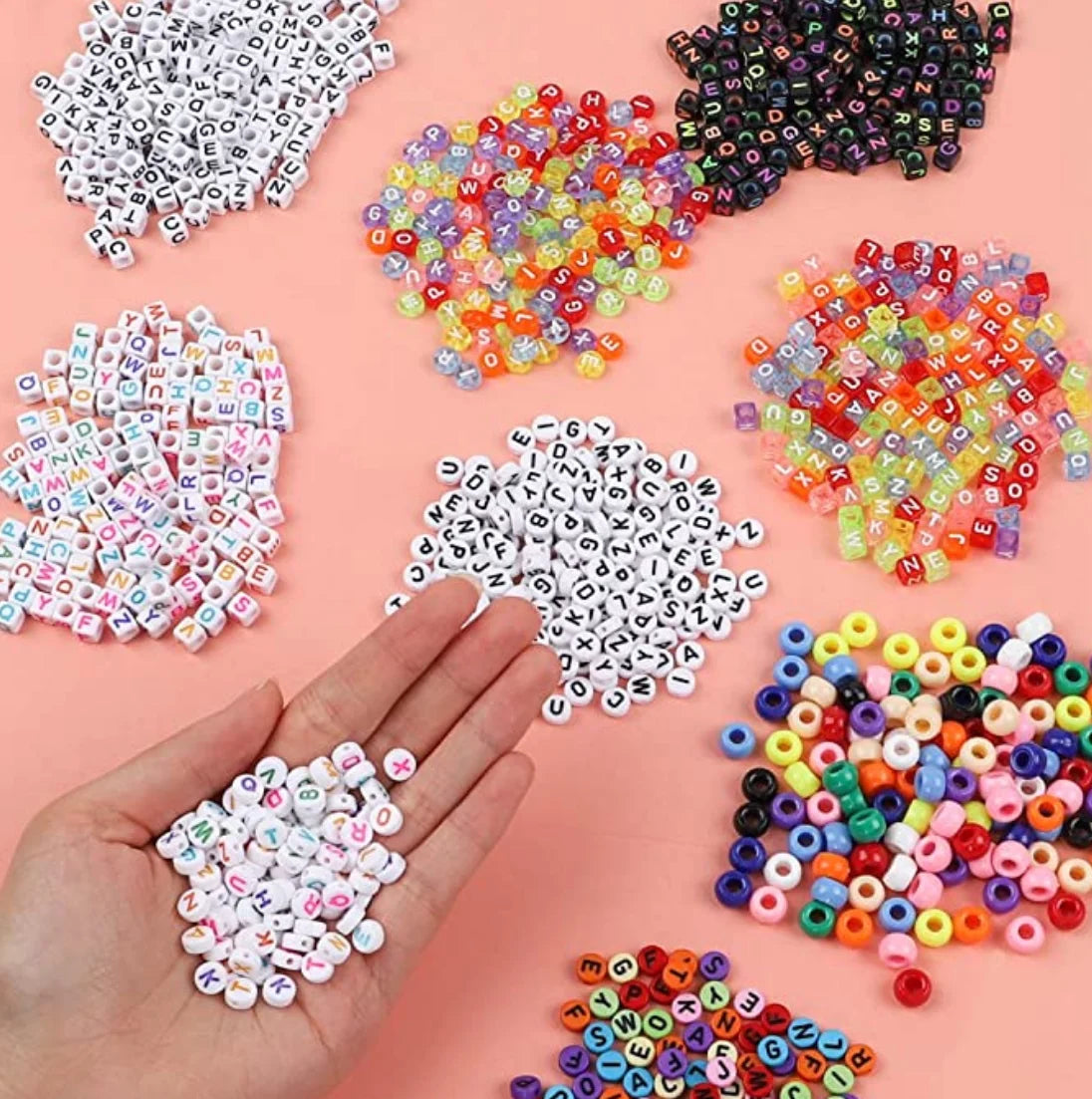 Loose Plastic Acrylic Letter Beads Square Arabic Number  Bead KidsEducation Play Toy for DIY Jewelry Making Supplies