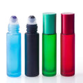 Frosted Rainbow Colors 10ml Glass Roll on Bottle Jade Roller Perfume/essential Oil Bottle MegaBDM