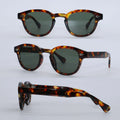 2288 Vintage Rivet Tortoiseshell Round Sunglasses Women Men Brand Design Retro Yellow Blue Len Small Sun Glasses