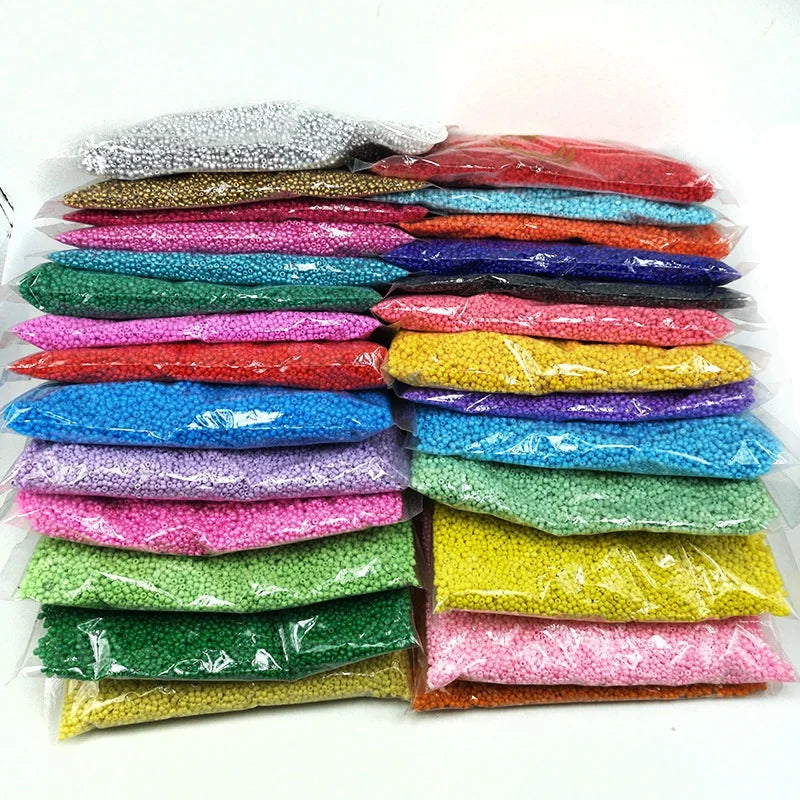 2/3/4mm Solid Color Glass Seed Beads Baking Paint Color Loose Beads Handmade DIY Jewelry Beads