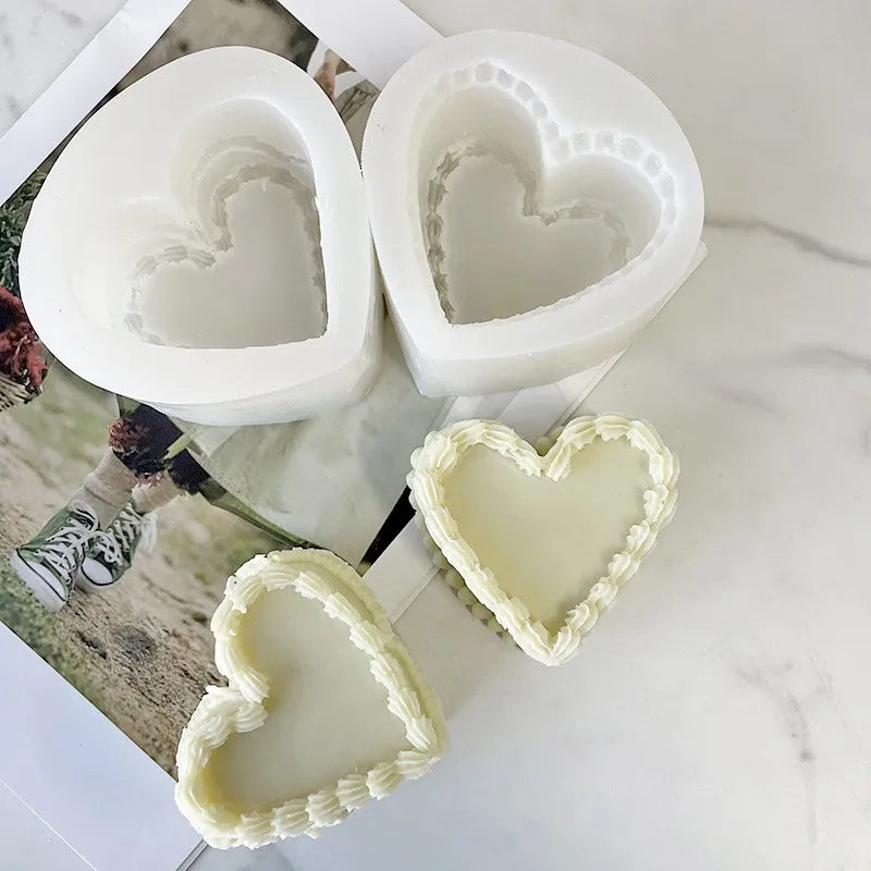 Love Ecorating Simulation Small Cake Silicone Mold for Candle Chocolate Mousse Aromatherapy Candle Soft Silicone Mould