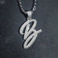 38mm 22g VVS Moissanite Circle B Letter Pendants Factory Wholesale Thick 925 Sterling Silver Fine Jewelry Pendant