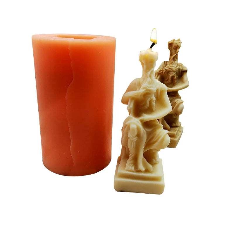 B-1025 DIY Moses Incense Candle Silicone Mold Small Ornament Gypsum Resin Mold