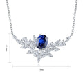 New Creative Design Angel Wings S925 Silver Lab Grown Sapphire Trendy Wedding Fashion Niche Diamond Pendant Necklace MegaBDM
