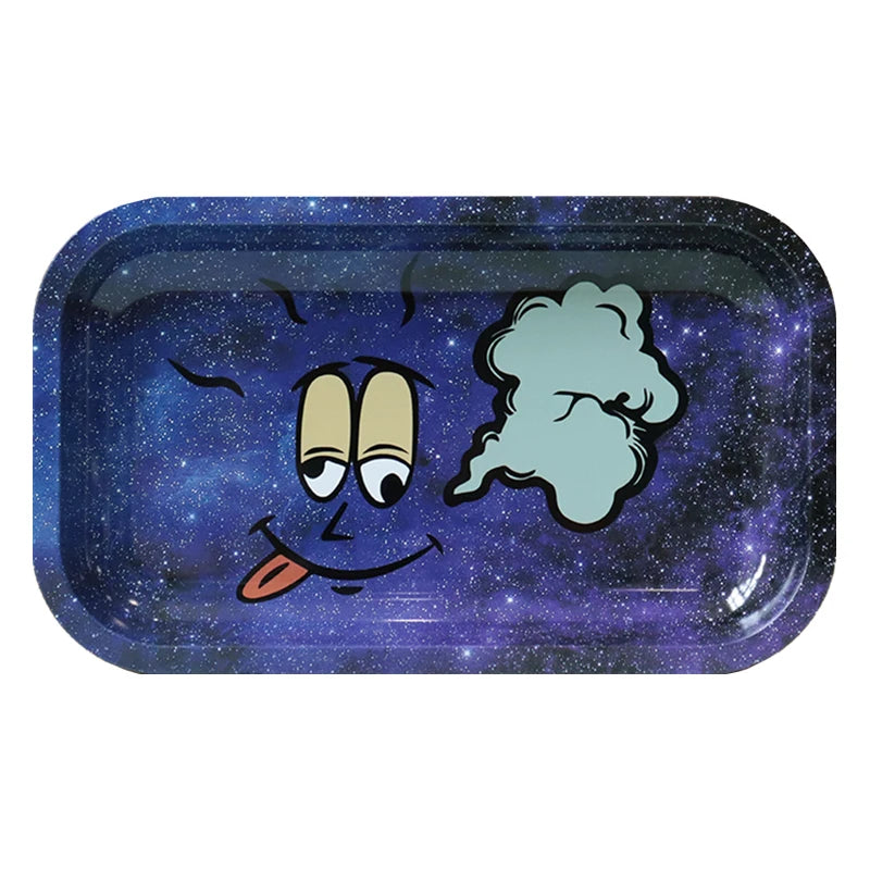 Customized Logo Famous Cartoon Image Metal Tin Smoking Rolling Trays