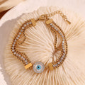 Zircon Chain Bracelet Evil Eye Jewelry Tennis Zircon Chain Bracelet Tarnish Free Gold Plated Jewelry