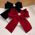 Red and Black Eco-Friendly Printed Satin Ribbon Hair Bows for Girls 100% Polyester Single Face Accessory Decoration