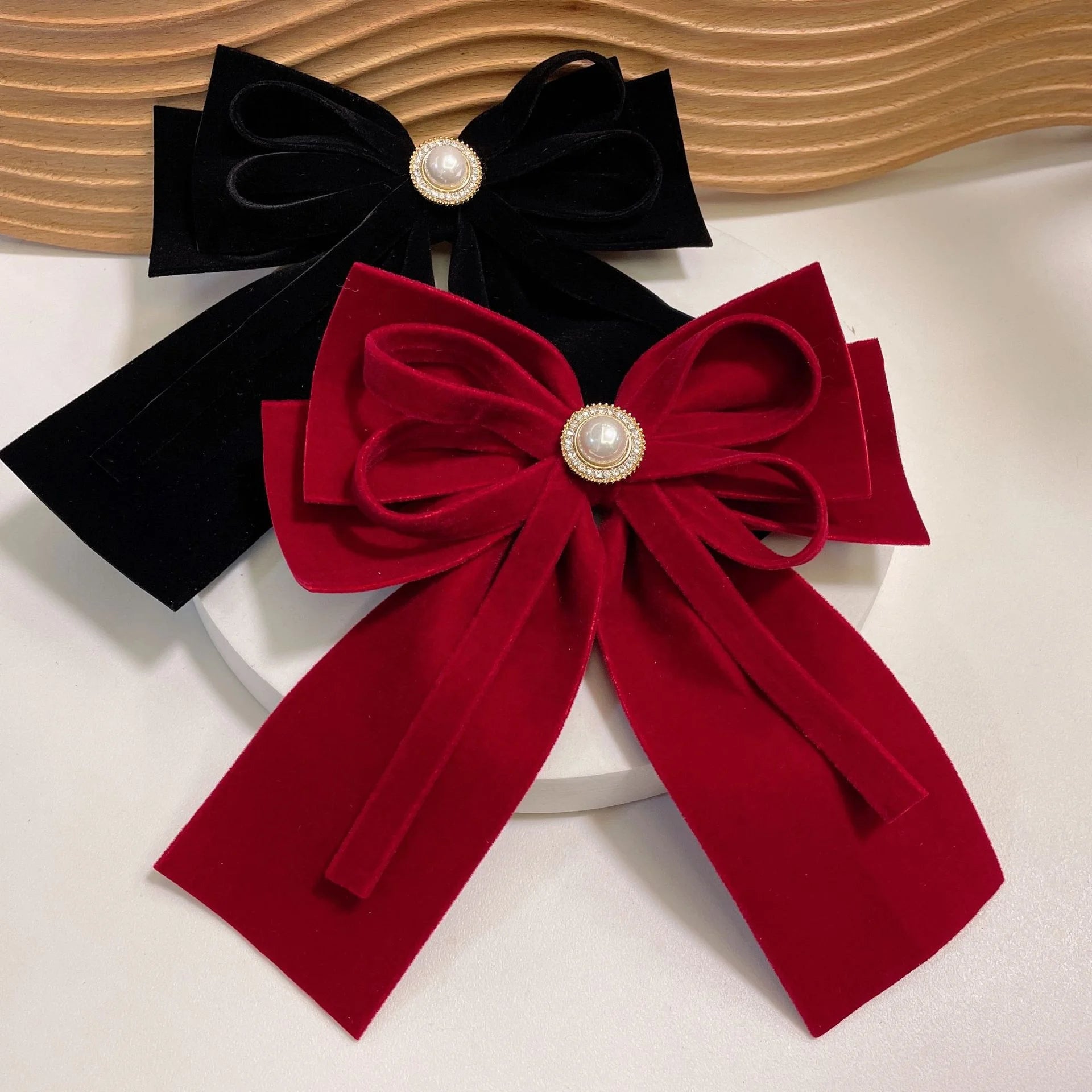 Red and Black Eco-Friendly Printed Satin Ribbon Hair Bows for Girls 100% Polyester Single Face Accessory Decoration