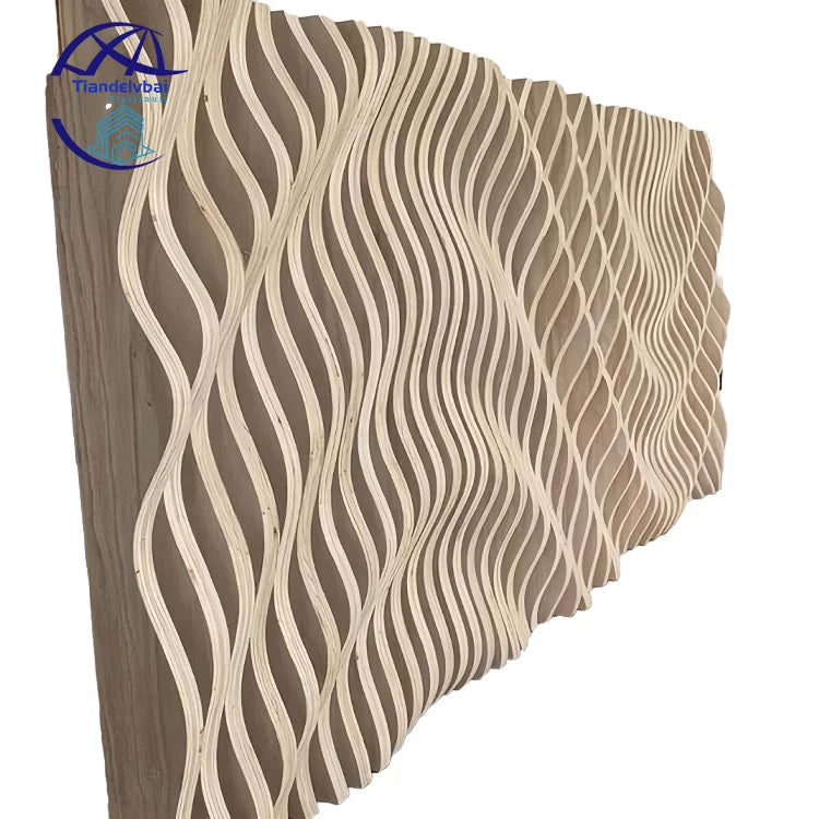 Interior Decoration Metal Wooden Grain Linear Baffle Aluminum Suspended Ceiling System