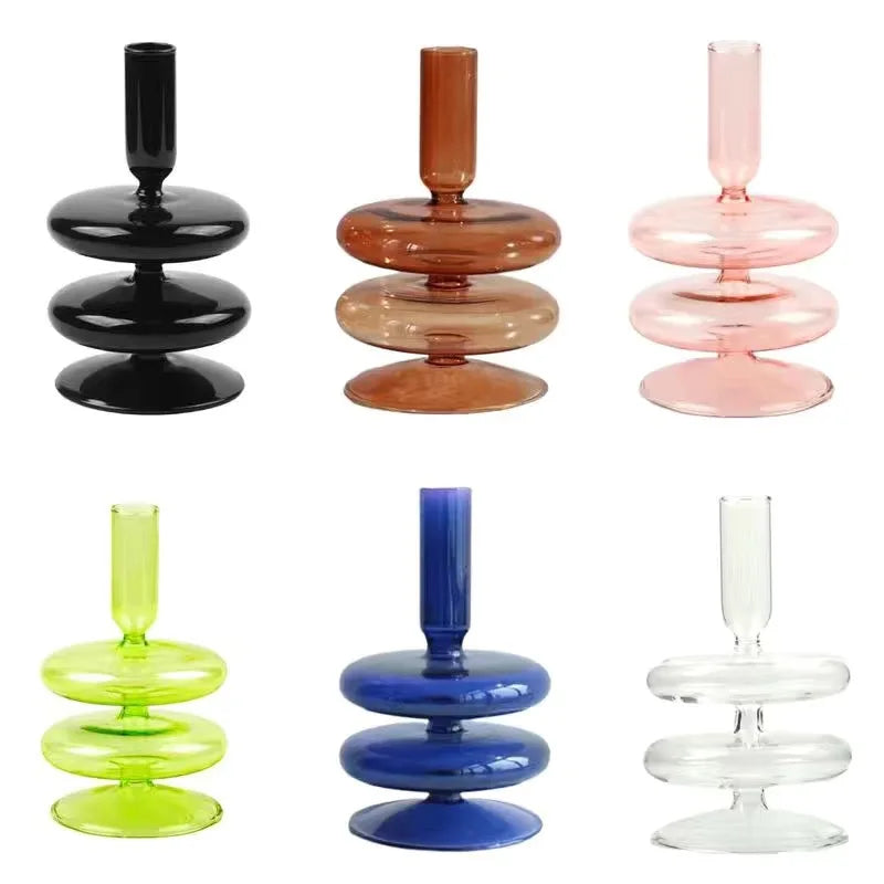 Cheap Wholesale Luxury Mini Custom Reusable Glass Can High Foot Candlestick