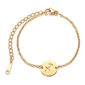Trendy Stainless Steel Jewelry 18K Gold Zodiac Ankle Bracelet