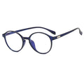Custom Logo Retro Anti Blue Light Designer Eyeglasses Frames Fashionable Purple PC Material Promotional Cheap-looking Glasses