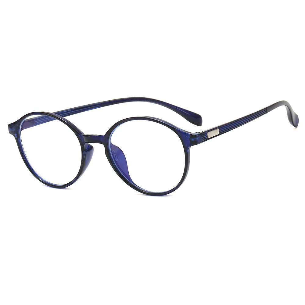Custom Logo Retro Anti Blue Light Designer Eyeglasses Frames Fashionable Purple PC Material Promotional Cheap-looking Glasses