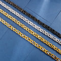 KALEN 4mm 6mm 8mm Stainless Steel Byzantine Chain Necklace