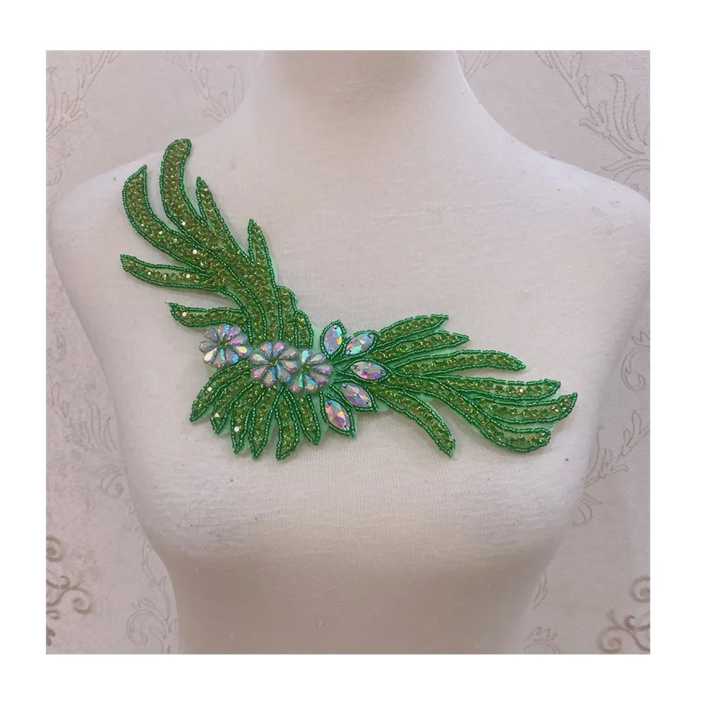 Wholesale  Rhinestone Applique Patch Iron on Clothes for Wedding Decoration