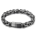 KALEN Fashion Jewelry Wholesale Cuff Vintage Black Bracelets & Bangles Stainless Steel Charm Bike Chain Bracelet for Mens