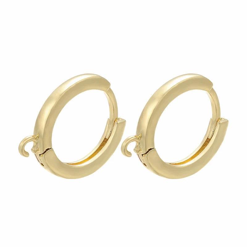 Factory Wholesale Gold Brass Earrings Hoop for Jewelry Making DIY Accessories