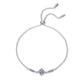 1Carat Luxury Fashion 925 Sterling Silver Moissanite Charms Bracelets Women Bridal Engagement Wedding Fine Jewelry