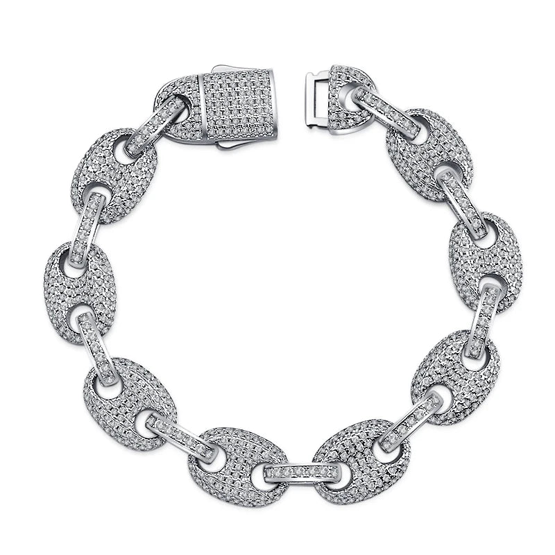 2024 New Cuban Men's Bracelet CZ Diamond Ice Out Hip Hop Jewelry