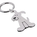 Wholesale Zinc Alloy Dog Keyring Metal Puppy Keychain for Promotion