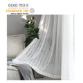 Low Price Faux Linen Design Transparent Sheer Curtain Fabric