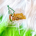 Factory Wholesale Cheap Cake Decoration Cupcake Supplies Cheap Acrylic Merry Christmas Cake Topper for Christmas