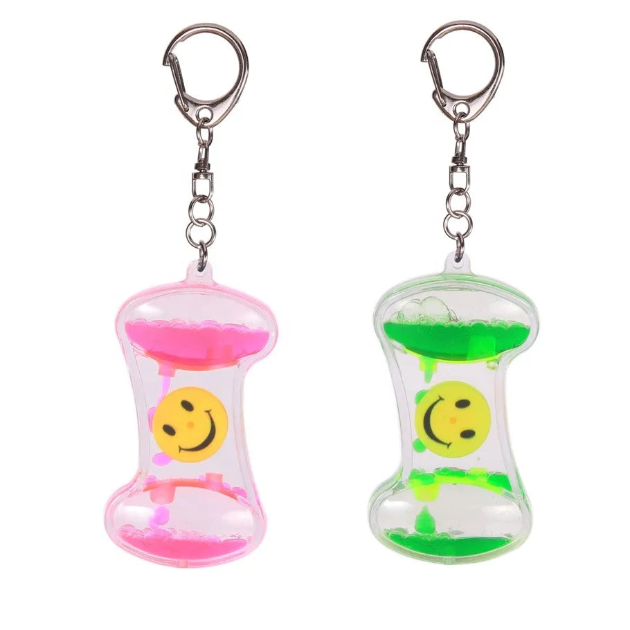 Liquid Timer Keychain Acrylic Liquid Motion Keyring Liquid Motion Timer Keychain for Kid Funny Gifts