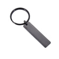 DIY Metal Stainless Steel Custom Logo Keychain Fun Black Laser Engraving Fashion Style