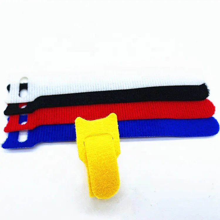 Fastening Wraps Straps Double Side Colorful Adjustable Reusable  Low Profile Micro Nylon Hook and Loop Cable Tie Strip