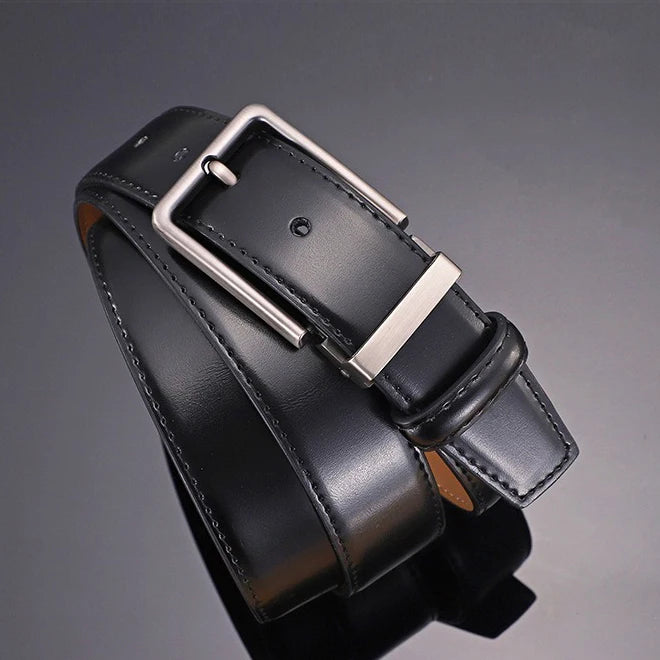 Luxury Designer Men's Genuine Cowskin Leather Belt Male Fashion Cummerbunds Ceinture Homme with Alloy Pin for Buckle