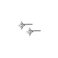 Jietao Wholesale S925 Bijou Jewelry Minimalist Women Cubic Zirconia Crystal Small Mini Star Stud Earrings Gold