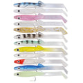 Eel Soft Fishing Lure 80mm 2.3g Glow Soft Bait with Hook Fishing Tackle Spanish Lures 6pcs/bag T Tail Small Fish Pesca Bait