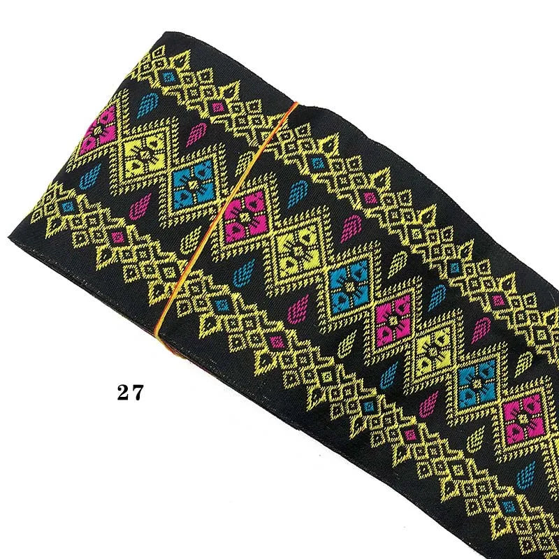10cm Wide Webbing Diy Hanfu Costume Sewing Jacquard Patterns Trimming Ribbon Embroidery Home Textile Ethnic Lace Trims