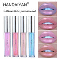 Handaiyan Mermaid Glitter Liquid Lipstick 6 Colors Waterproof Long Lasting Makeup Private Label OEM