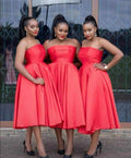 African Cheap Plus Size Customized Wedding Guest Party Ankle Length Maid of Honor Bridesmaid Dresses MB407