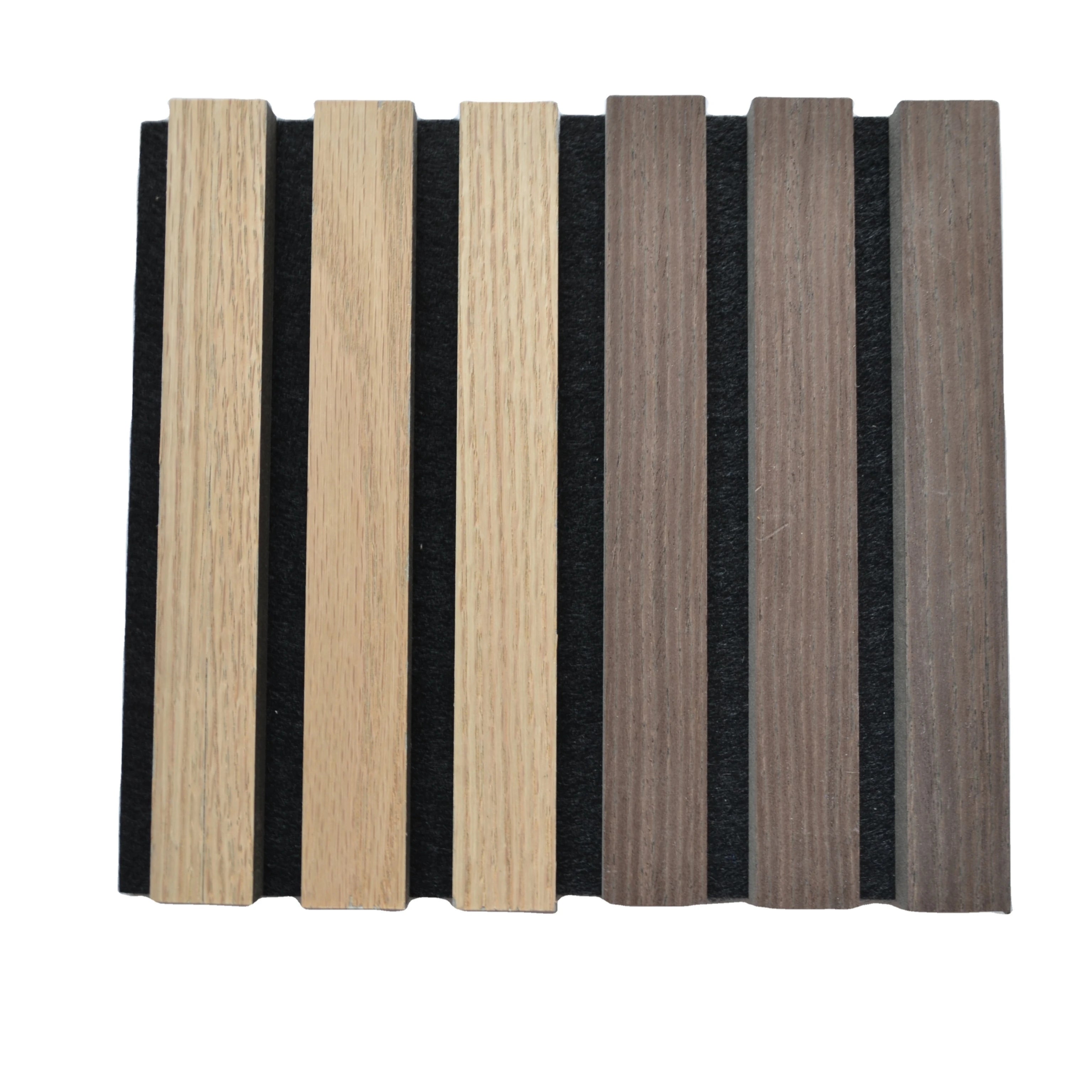 Sound Absorbing Panel Akupanel Oak Wood Veneer Mdf Slat Acoustic Panel