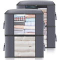 Multi-functional Washable Square Organizer Collapsible with Reinforced Handle Clear Window Large Capacity Clothes Storage Bag